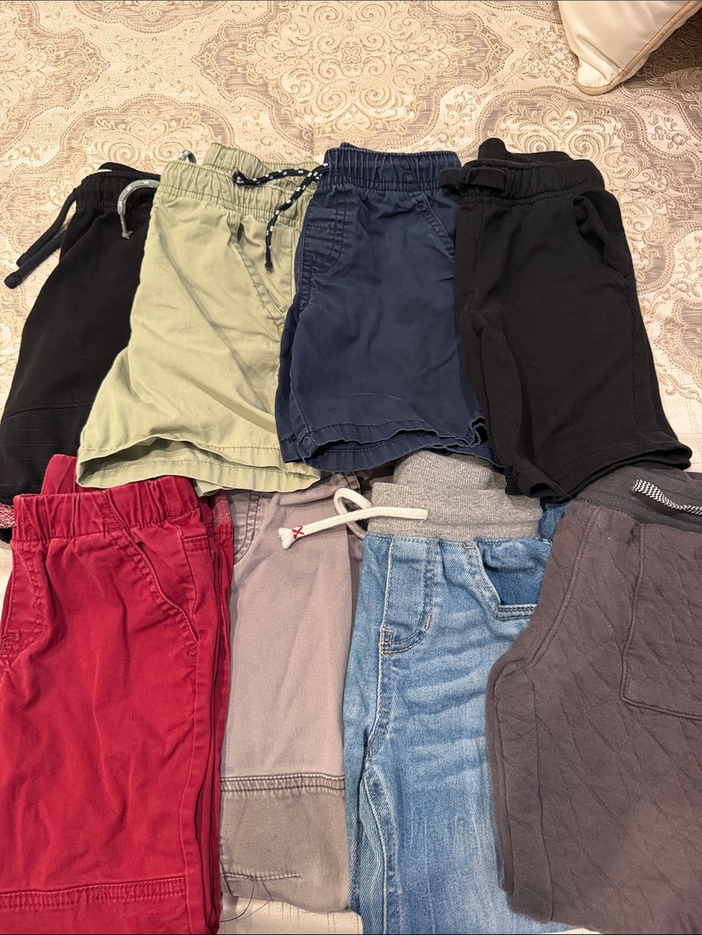 Assorted Kids' Elastic Waist Shorts and Pants - Multiple Colors